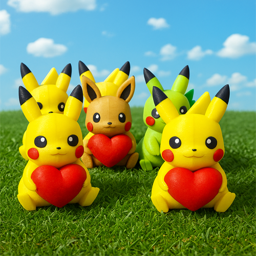 3D Pikachu Anahtarlık