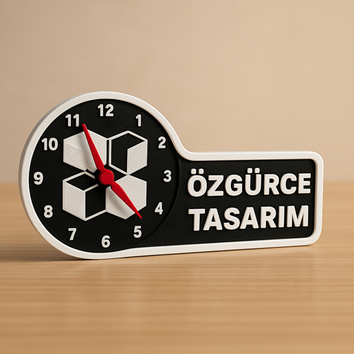 Özgürce Tasarım Kişiye Özel 3D Baskı Masa Saati